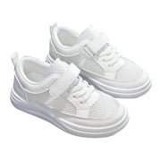 nsendm Female Shoes Little Kid Girls Shoes Size 2 Breathable Non Slip Children's Casual Sports Shoes Toddler Shoes High Top White 13.5